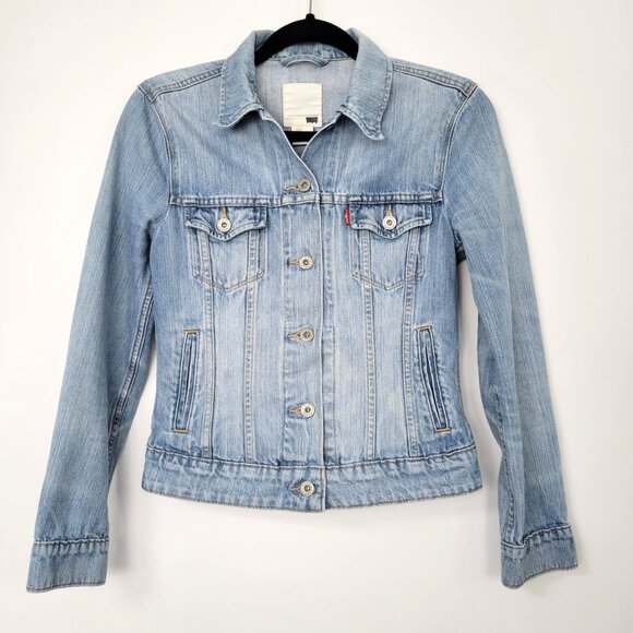 2010s Levi’s Light Wash Trucker Denim Jacket Size XSmall Classic Fit - Picture 1 of 11